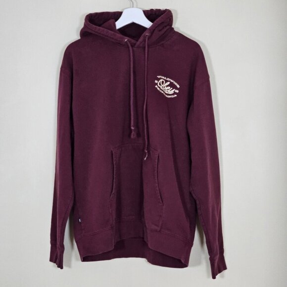 Obey Hoodie Mens L Burgundy Worldwide Propganda LS Fleece Skate Streetwear Punk - Picture 15 of 16